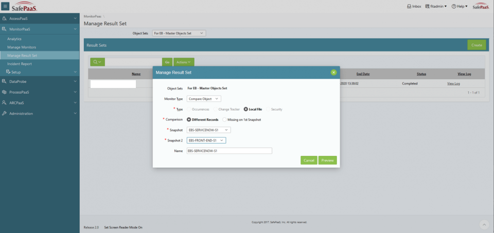 Data Monitoring Spreadsheet Controls