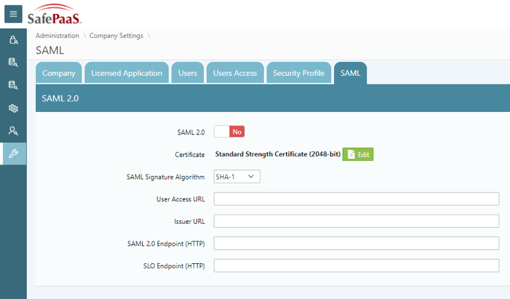 SAML Single sign-on