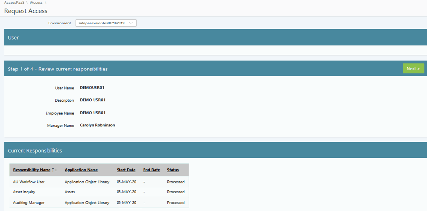 Self-service access request