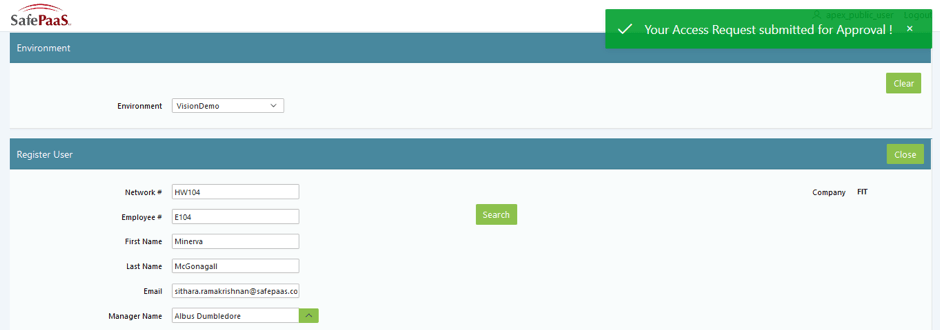 Self-service access request
