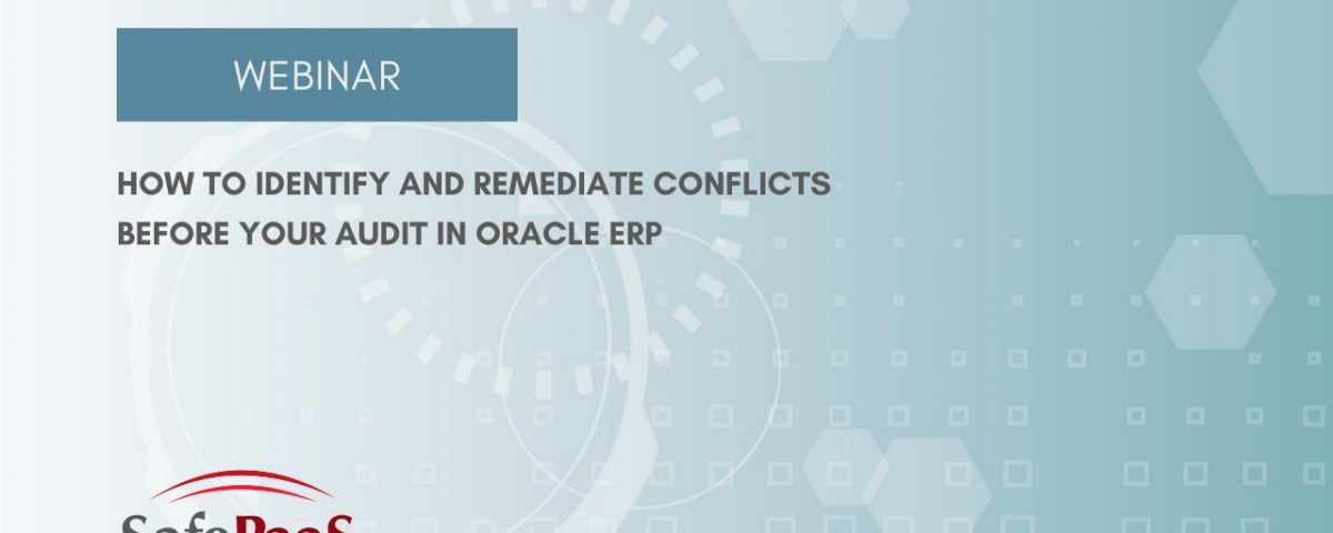 Segregation of duties for Oracle ERP clod and EBS