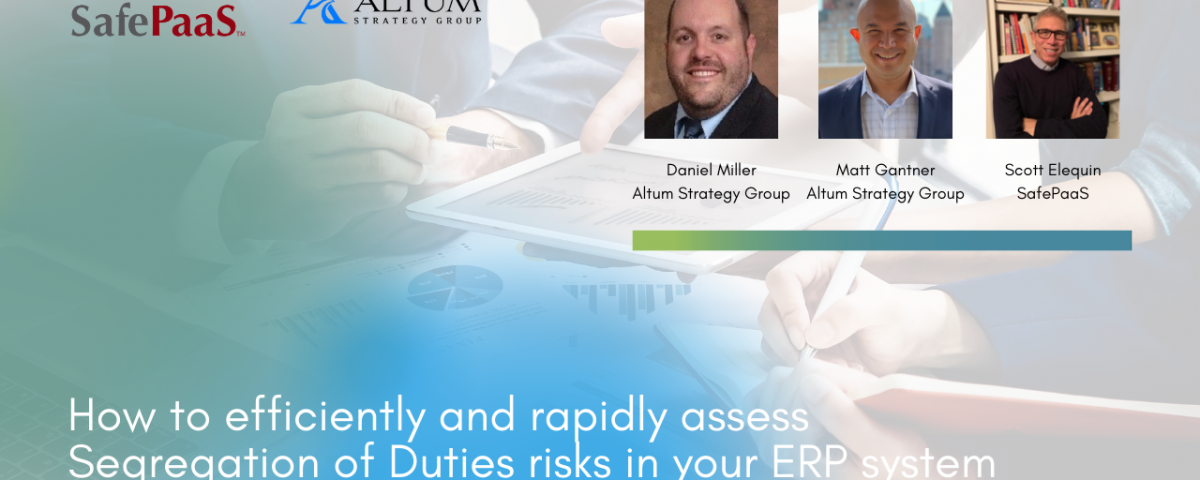 Segregation of Duties in ERP
