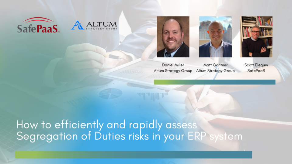 Segregation of Duties in ERP