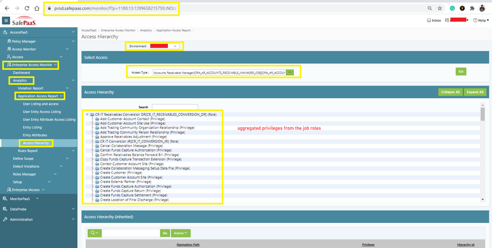 Access Hierarchy Report