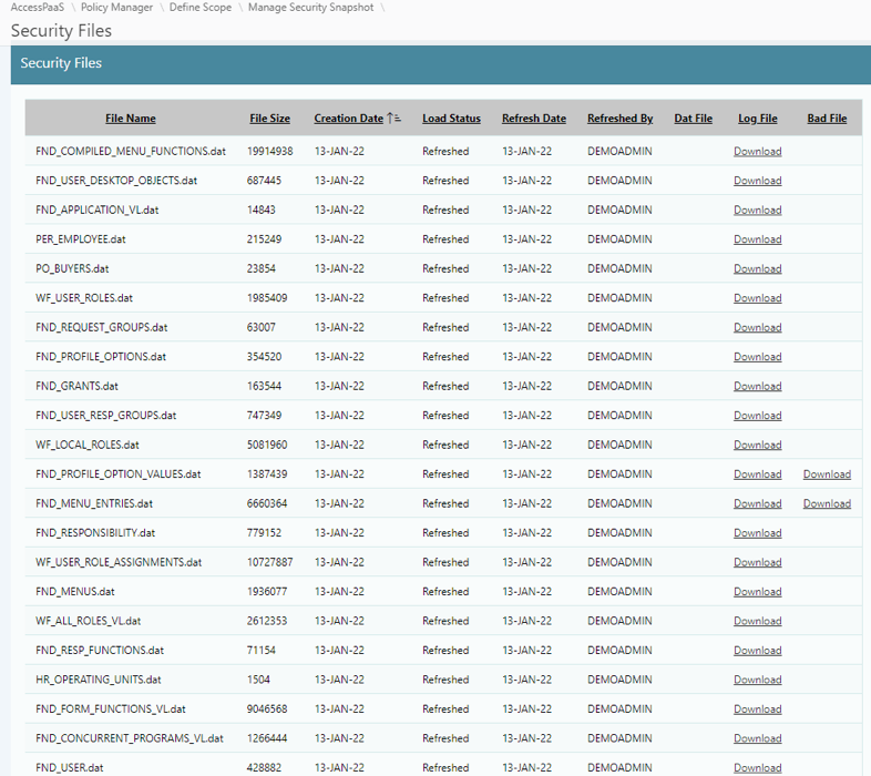 Security Files