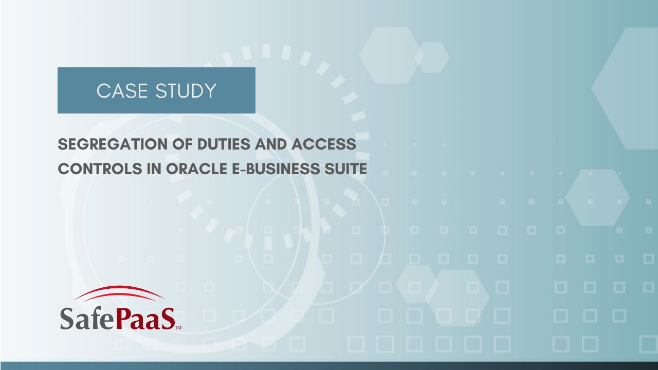 Access Controls In Oracle E-Business
