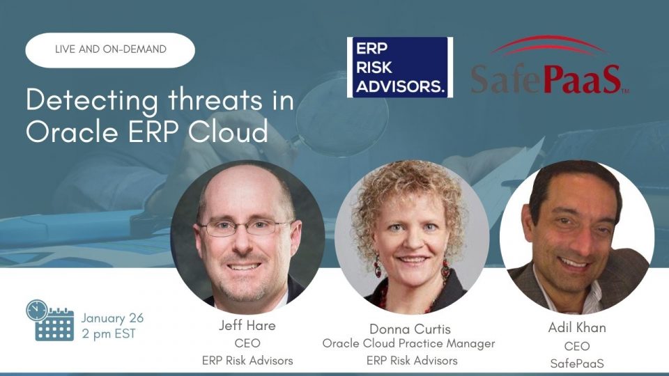 Detecting threats in Oracle ERP Cloud