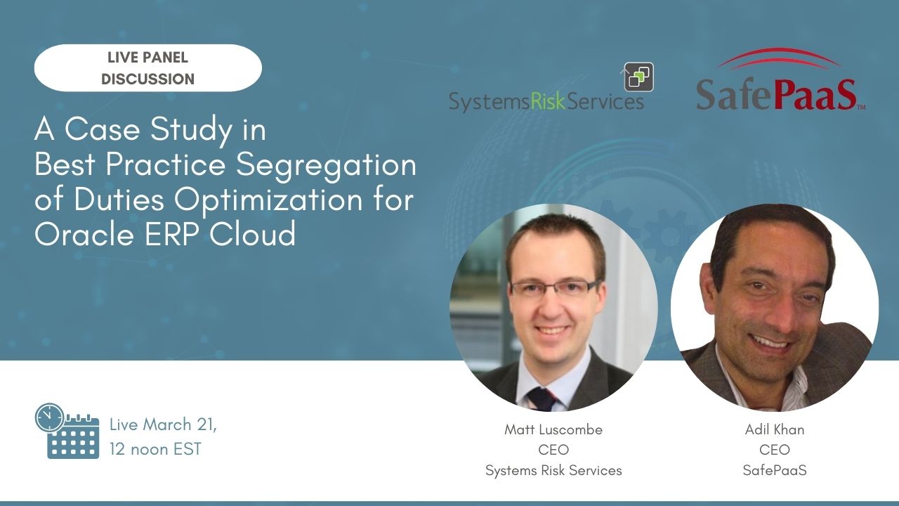 Segregation of Duties Oracle ERP Cloud