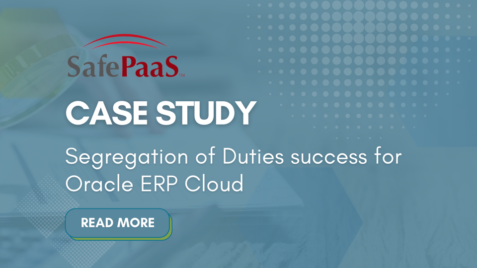 Segregation of Duties Oracle ERP Cloud